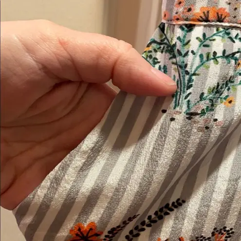 Tolani Silk Floral Striped Henna Romper