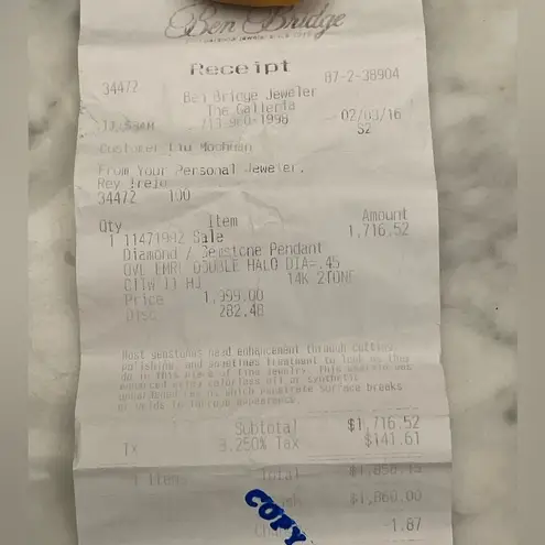 Diamond/Gemstone pendant OVL EMRL double HALO Dia 0.45 CTTW I1 HJ 14K 2TONE