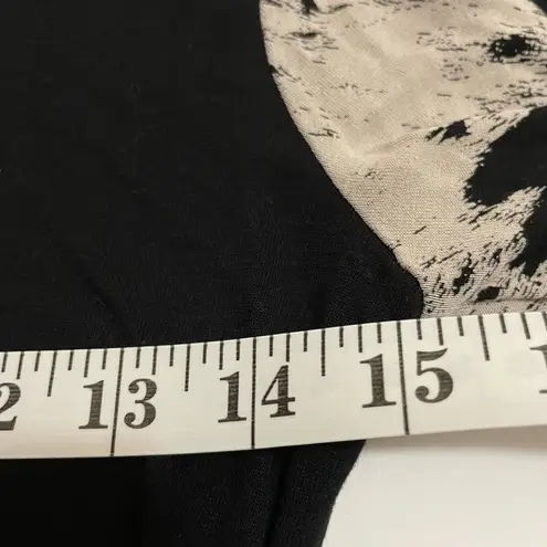 Aritzia Wilfred Tunic Longsleeves Top Women’s Size XS Black & Cream Splatter PC