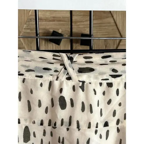 Avec Les Filles NWT Mini Skirt Sz 4 White Black Button Closure Belt Lined Twee