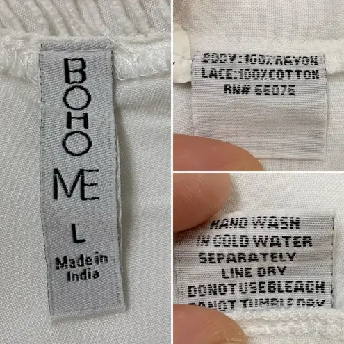 Boho Me White Eyelet Crochet Fringe CoverUp