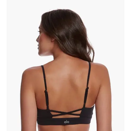 Alo Yoga Interlace Yoga Sports Bra in Dark Gray Size XS XSmall Green