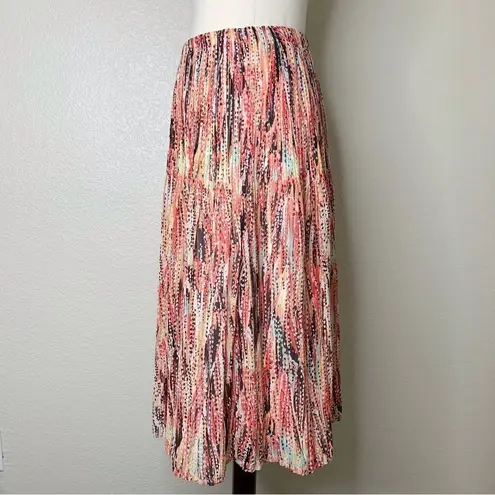 Sunny Leigh Colorful Pleated Midi Skirt