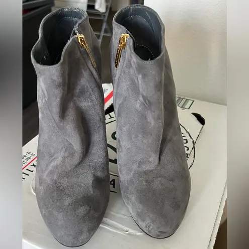 Sergio Rossi Elegant Gray Heeled Boots