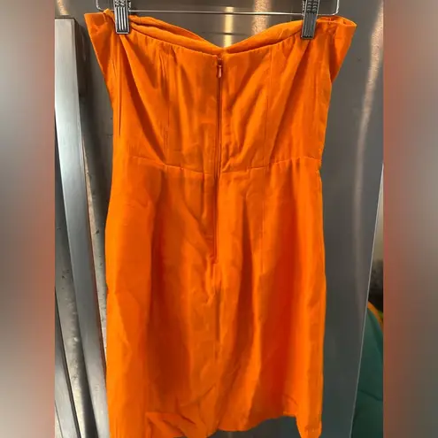 Judith March NWT Orange Strapless Game Day Dress Size Small