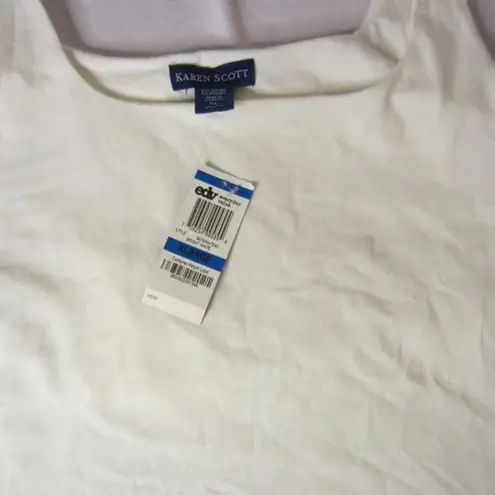 Karen Scott Classic Everyday White Stretch Tank Top XL