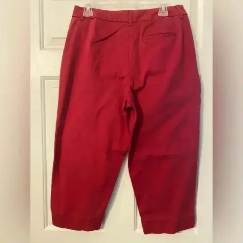 st. john's bay St John’s Bay‎ Women’s Stretch Red Cropped Pants Size 12