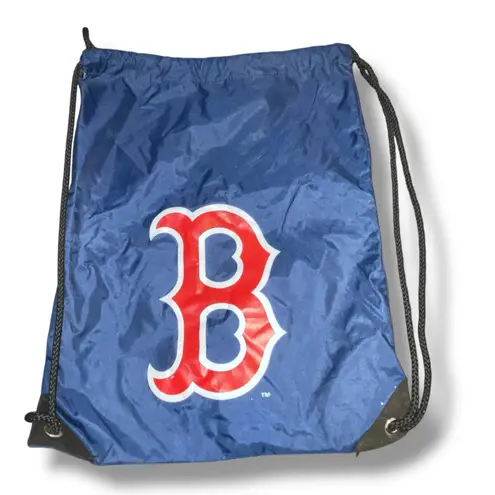 Boston Red Sox Drawstring Backpack Bag MLB Baseball Cinch Sac Gym Travel Gear Blue