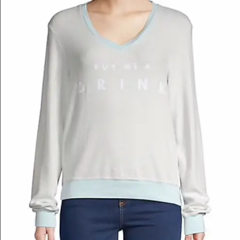 Wildfox NWT  Buy Me A Drink V-Neck Pullover Top Super Soft