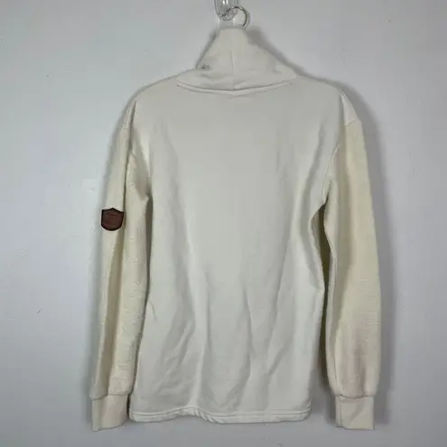 Wanakome Woman's S Cream Kimberly Cowl Neck Long Sleeve Winter Sweatshirt