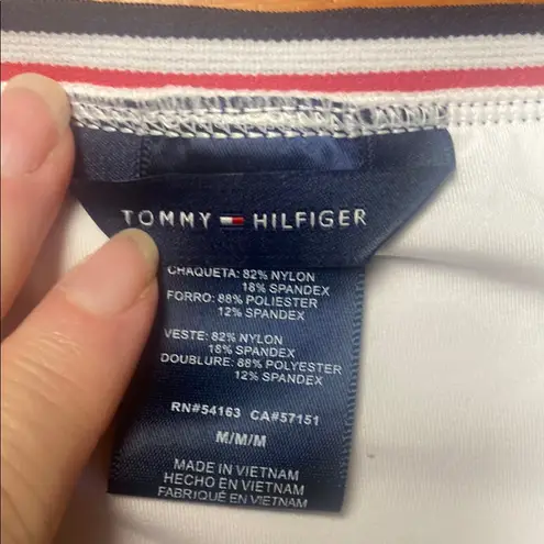 Tommy Hilfiger  White Bikini with Red and Black Stripes