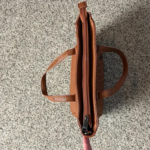 Lug Charter Classic VL Convertible Tote Bag Vegan Leather Brown Tan