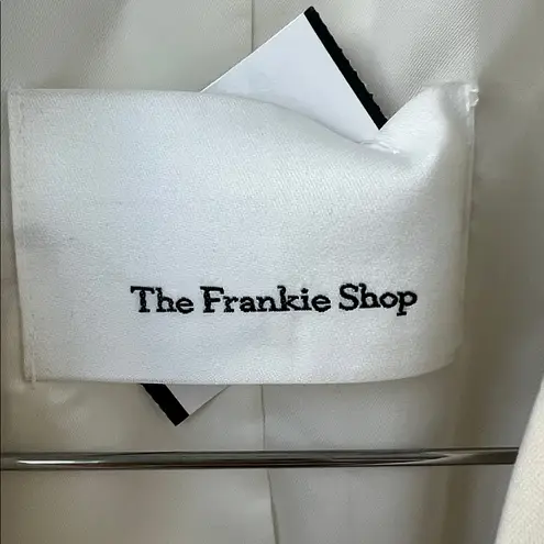 The Frankie Shop Corrin Grain de Poudre Ivory White Oversized Blazer Large $400