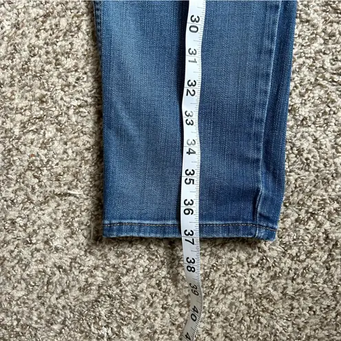 White House | Black Market  High Rise Medium Wash Slim Crop Denim Jeans Size 4 Long