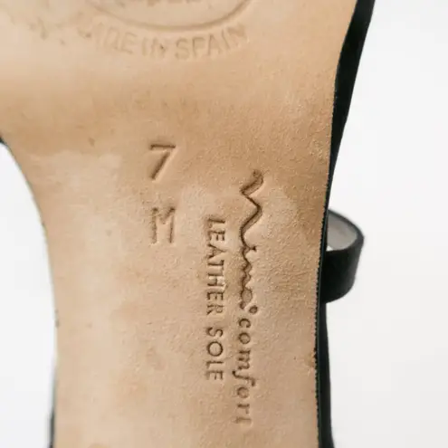 Nina Vintage Y2K Comfort Black Satin Strappy Heels