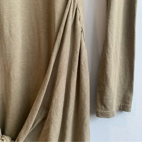 Michael Stars NWT Faux Wrap Tie Waist Long Sleeve Tee Dress Size Large