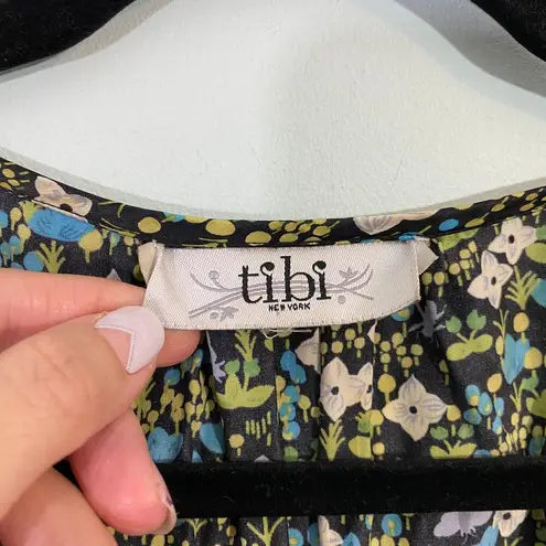 Tibi New York Women's Multicolor Floral Silk Quarter Sleeve Romper