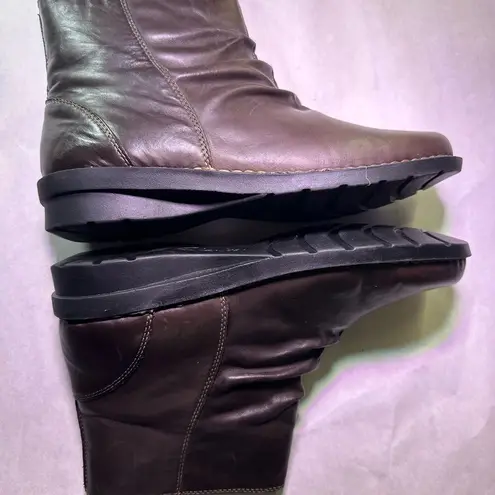 Clarks  Dark Brown Leather Winter Boots