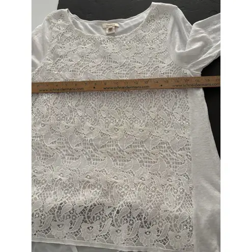 Sundance Crochet Top Size M White Layered Tunic Fairy Boho Whimsy Coquette Size M