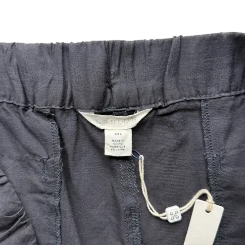 Caslon NWT Grey Drawstring Waist Cropped Pants with Cinched Ankle Size XXL