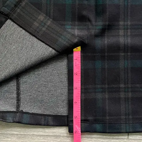 Liverpool black Green Plaid Pull On Pencil Skirt Size 6 Work Party Holiday Fall