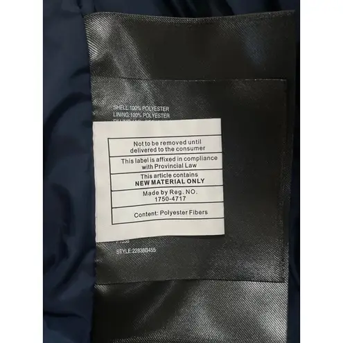 Bernardo Water Resistant Polyester Puffer Jacket Navy Womens Size Medium