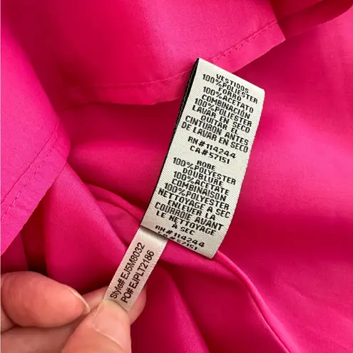 Eliza J Pink Tulip Floral Belted Print Faille Fit & Flare Dress NWT | 8