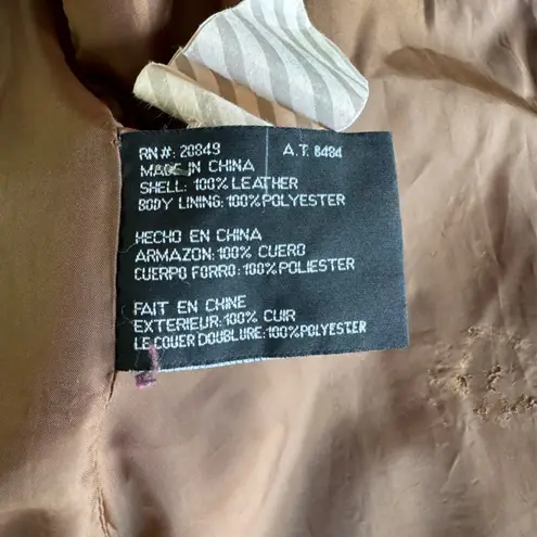 Vintage Phase Two Camel Suede Leather Shirt Jacket Shacket Sz Large Tan