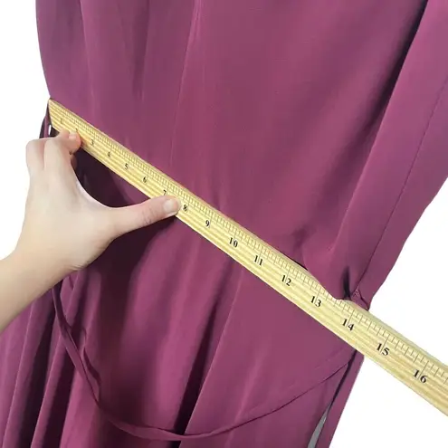 Marchesa Notte Bridesmaid Burgundy Valentia Long Gown ALine Straps Womens Size 8 Red