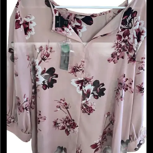 Worthington Womens plus size xxl floral blouse.