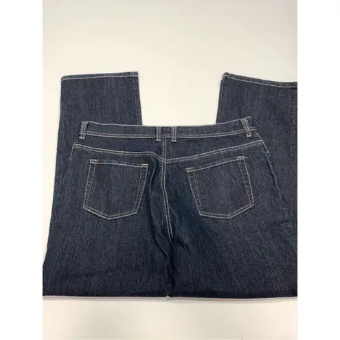 Gloria Vanderbilt Amanda Women's Straight Wide Leg Cotton Stretch Blue Size 16P