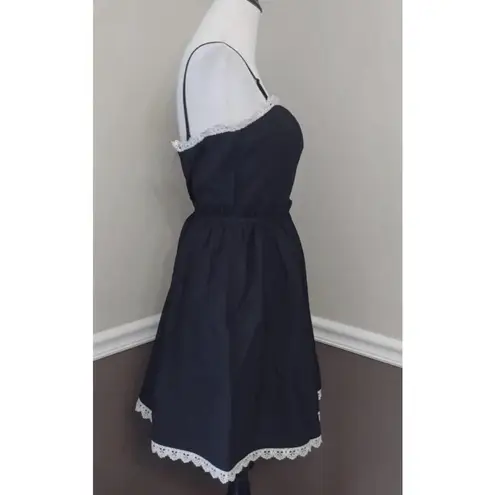 Minuet Black Convertible Party Dress Silver Trim Paper Bag Waist by ModCloth