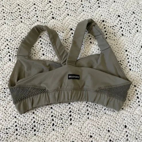Revolve  Beloforte Racerback Sports Bra Green (Medium)