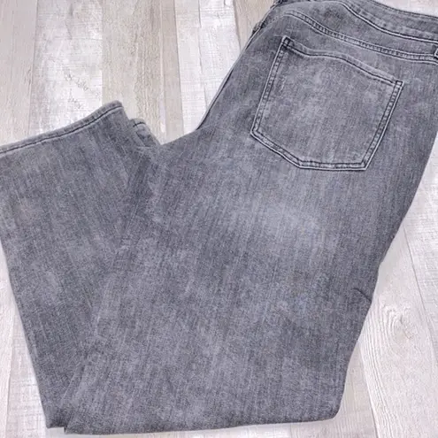 Chico's  boyfriend ankle black grey jeans size 14R