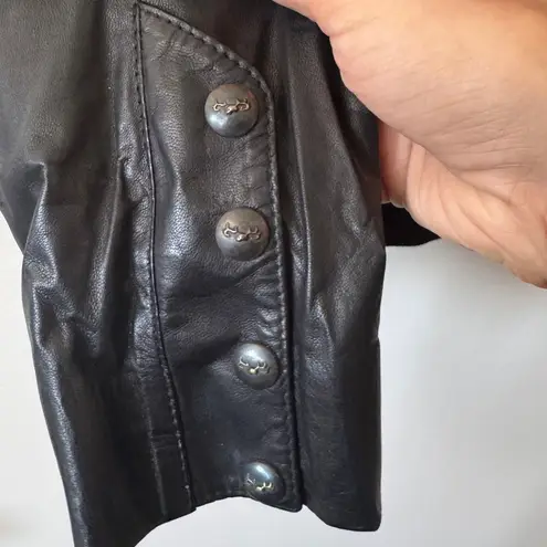 Jan Hilmer X Sparrow Falcon Hoodie Lambskin Moto Jacket Size 6 Black