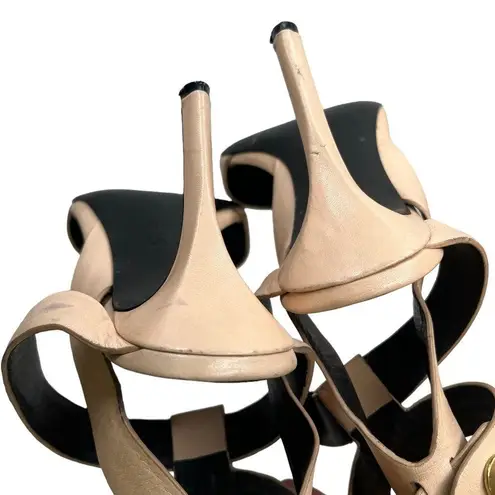 Alexander Wang Sonja Nude Bandage Heel Pumps Sandals Pointed Size 40 US 10