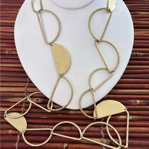 Silpada  Brass-Tone Half-Moon Long Necklace 34.5”