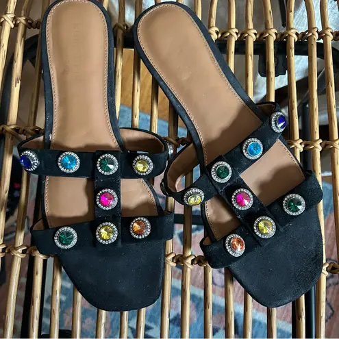Kurt Geiger London Octavia Sandal Slide Suede Leather Bejeweled Size 41 (10)