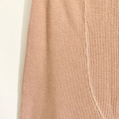 SKIMS Beige Tan Waffle Knit Thermal Leggings Medium
