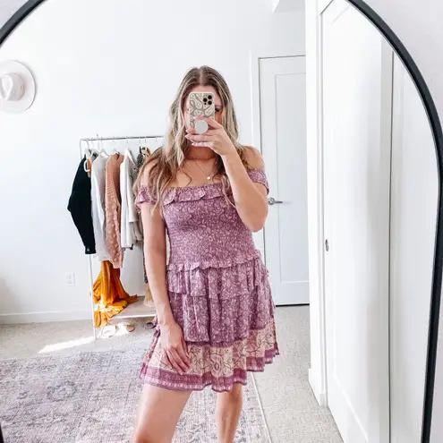 Spell & The Gypsy Collective Spell & The Gypsy Dahlia Purple Floral Mini Dress