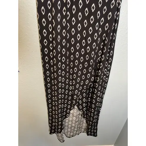 Seraphine Maternity Black Diamond Print Wrap Maxi Dress Size 2