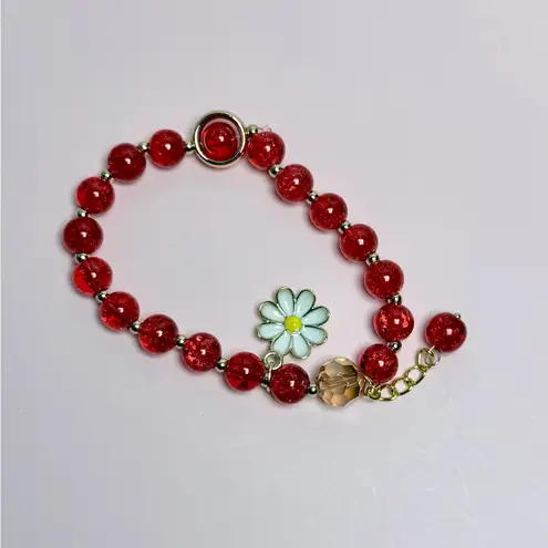 Colorful Beaded Bracelet Set (Set V) Red