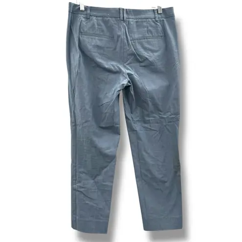 Ann Taylor Light Blue Chambray High Rise Straight Leg Ankle Dress Pants Sz 6