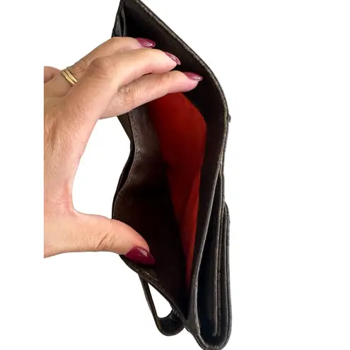 BVLGARI BULGARI Vintage Fabric Leather Logo Snap Wallet