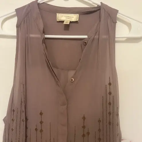 Moulinette Soeurs NWT  Sheer‎ Sequined Sleeveless Blouse Size 10 thumbnail 4
