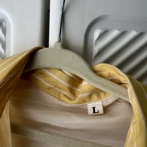 Yellow Striped Women's Jumpsuit Size L