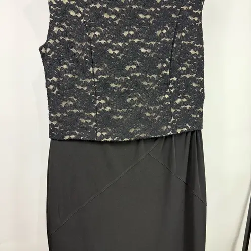Valerie Bertinelli Black Fitted Lace & Ivory Top Dess Size 14