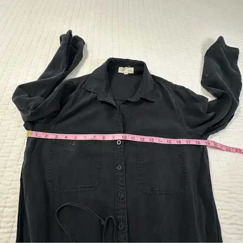 Cloth & Stone Anthropologie  100% Tencell Tyocell Long Sleeves Black Jumpsuit