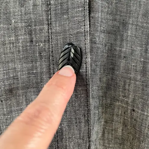 Earth Song Women's Grey 100% Linen Lightweight Jacket Size M Gray Size M