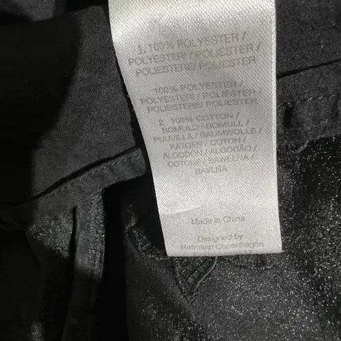 Hofmann Copenhagen Isabella Black Floral Lace Midi Dress Square Neck Puff Sleeve Size 4